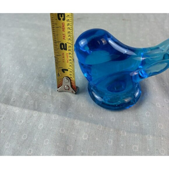 Bluebird of Happiness Signed Leo Ward 1991 ~ Blue Glass Bird Figurine EUC - Picture 6 of 9